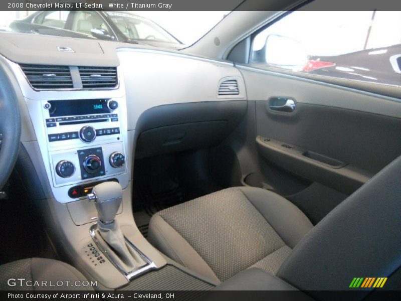 White / Titanium Gray 2008 Chevrolet Malibu LT Sedan