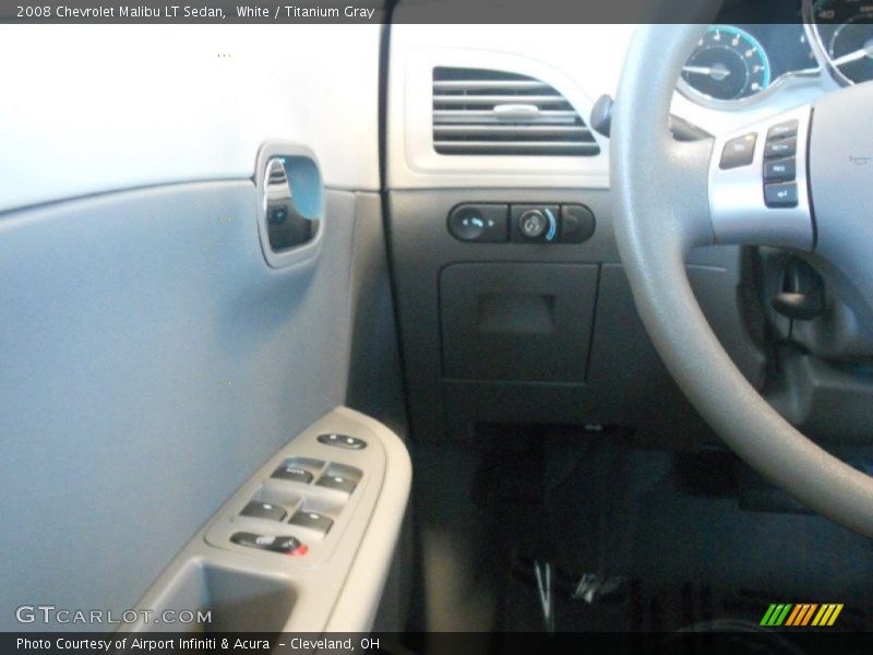 White / Titanium Gray 2008 Chevrolet Malibu LT Sedan