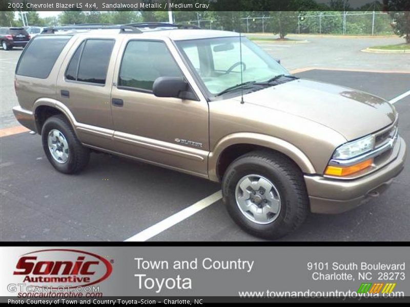 Sandalwood Metallic / Medium Gray 2002 Chevrolet Blazer LS 4x4