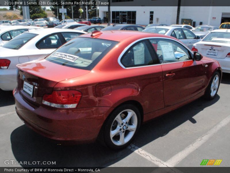 Sedona Red Metallic / Taupe 2010 BMW 1 Series 128i Coupe