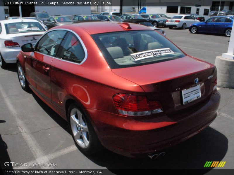 Sedona Red Metallic / Taupe 2010 BMW 1 Series 128i Coupe