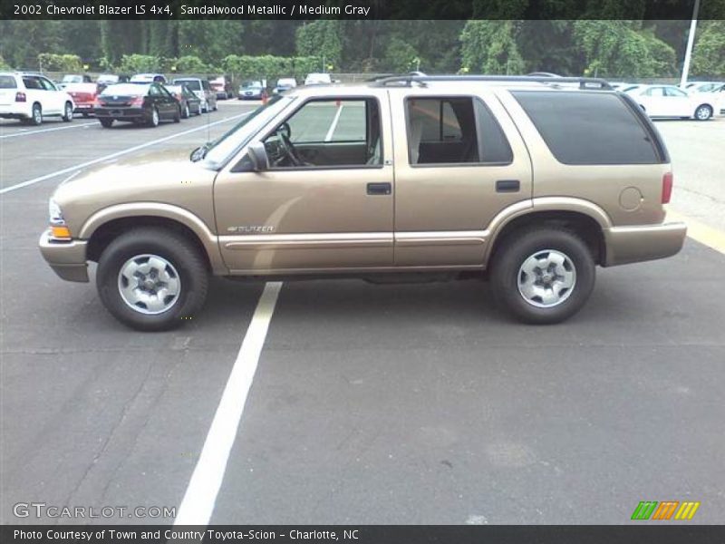 Sandalwood Metallic / Medium Gray 2002 Chevrolet Blazer LS 4x4