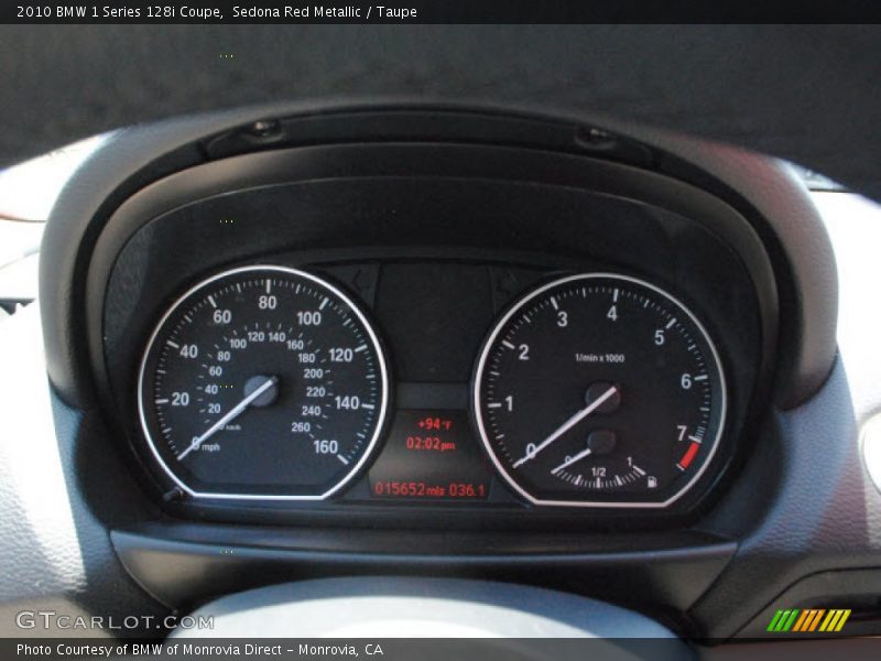  2010 1 Series 128i Coupe 128i Coupe Gauges