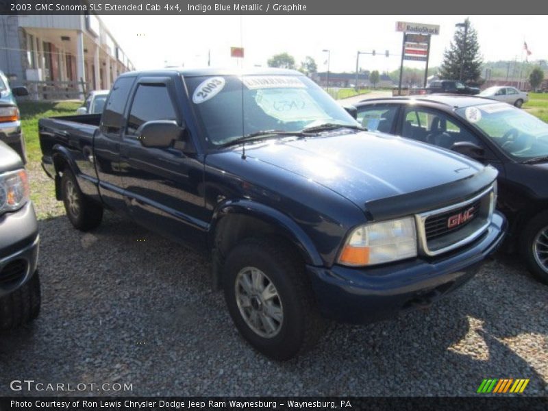 Indigo Blue Metallic / Graphite 2003 GMC Sonoma SLS Extended Cab 4x4
