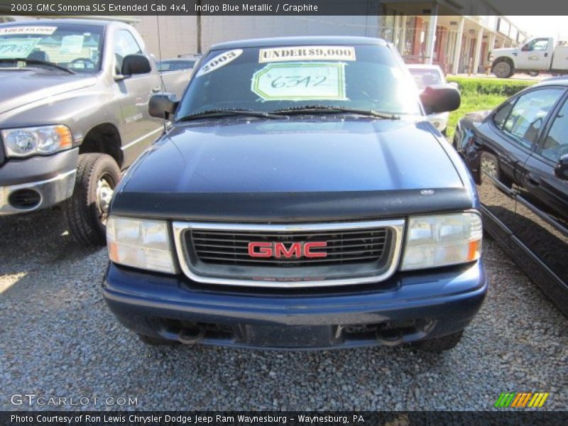 Indigo Blue Metallic / Graphite 2003 GMC Sonoma SLS Extended Cab 4x4