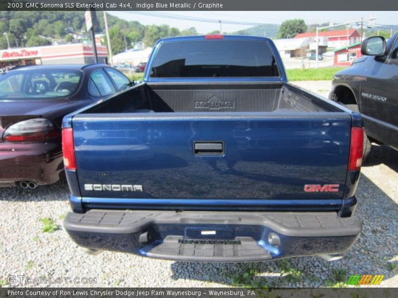 Indigo Blue Metallic / Graphite 2003 GMC Sonoma SLS Extended Cab 4x4