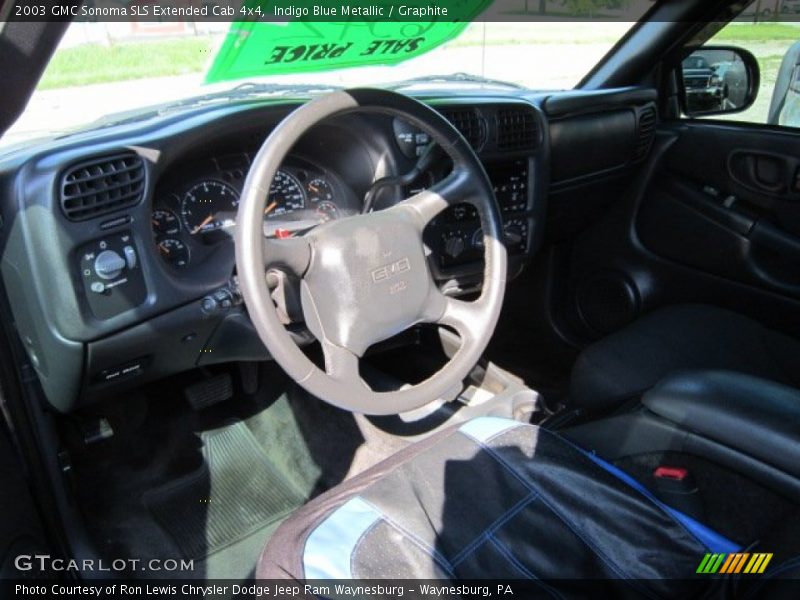 Indigo Blue Metallic / Graphite 2003 GMC Sonoma SLS Extended Cab 4x4