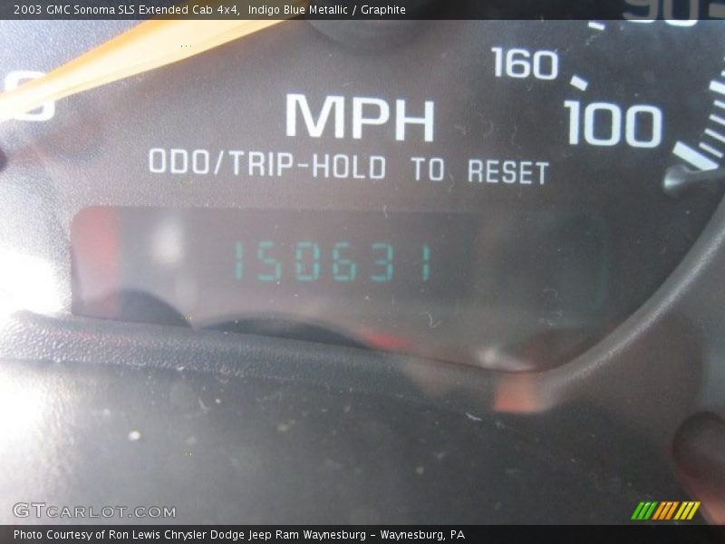 Indigo Blue Metallic / Graphite 2003 GMC Sonoma SLS Extended Cab 4x4