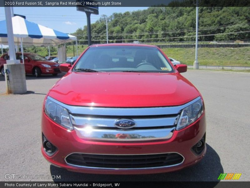 Sangria Red Metallic / Medium Light Stone 2010 Ford Fusion SE