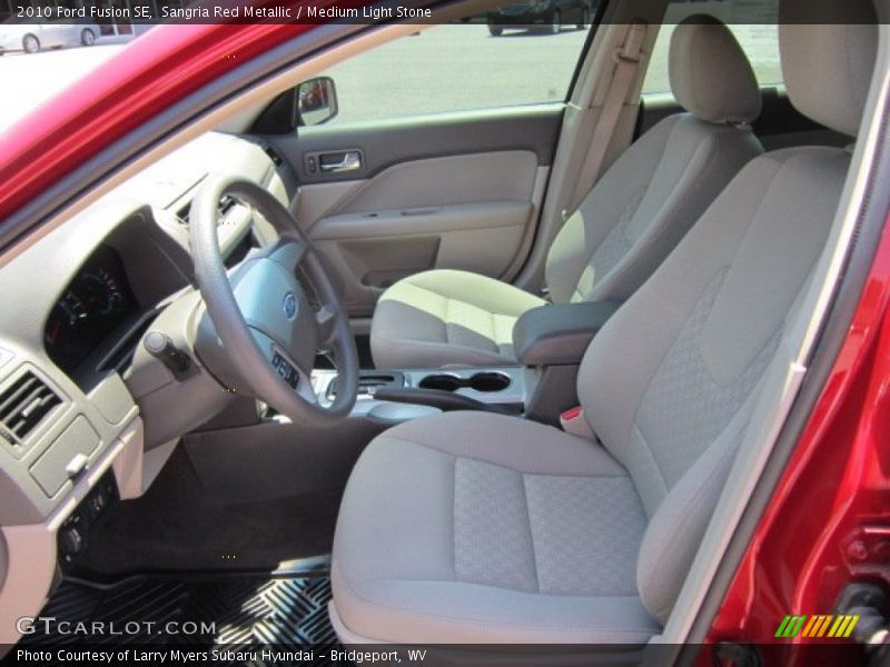 Sangria Red Metallic / Medium Light Stone 2010 Ford Fusion SE