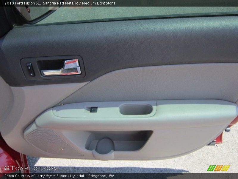 Sangria Red Metallic / Medium Light Stone 2010 Ford Fusion SE