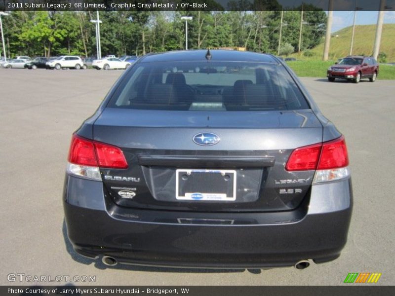 Graphite Gray Metallic / Off-Black 2011 Subaru Legacy 3.6R Limited
