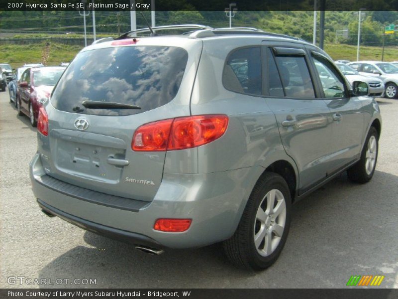 Platinum Sage / Gray 2007 Hyundai Santa Fe SE