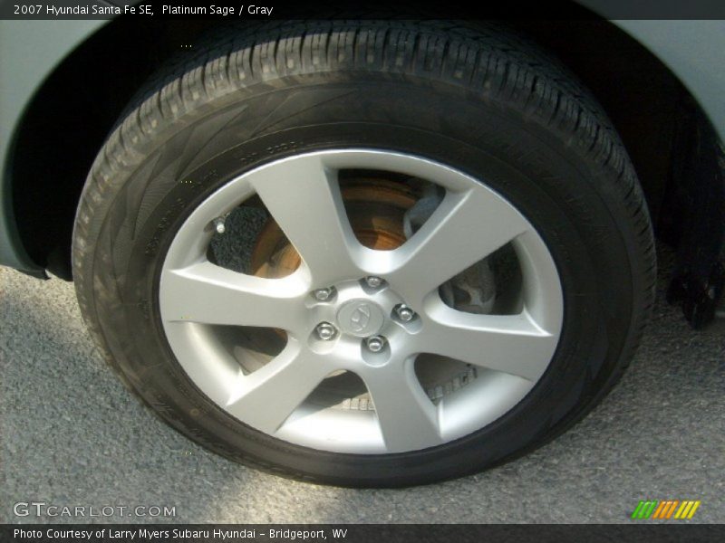 Platinum Sage / Gray 2007 Hyundai Santa Fe SE