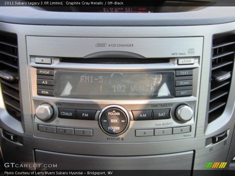 Graphite Gray Metallic / Off-Black 2011 Subaru Legacy 3.6R Limited