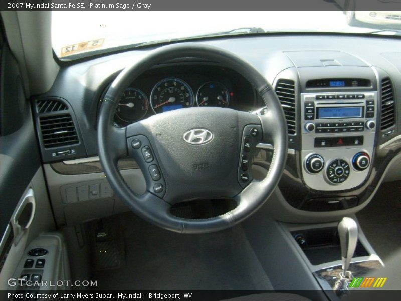 Platinum Sage / Gray 2007 Hyundai Santa Fe SE