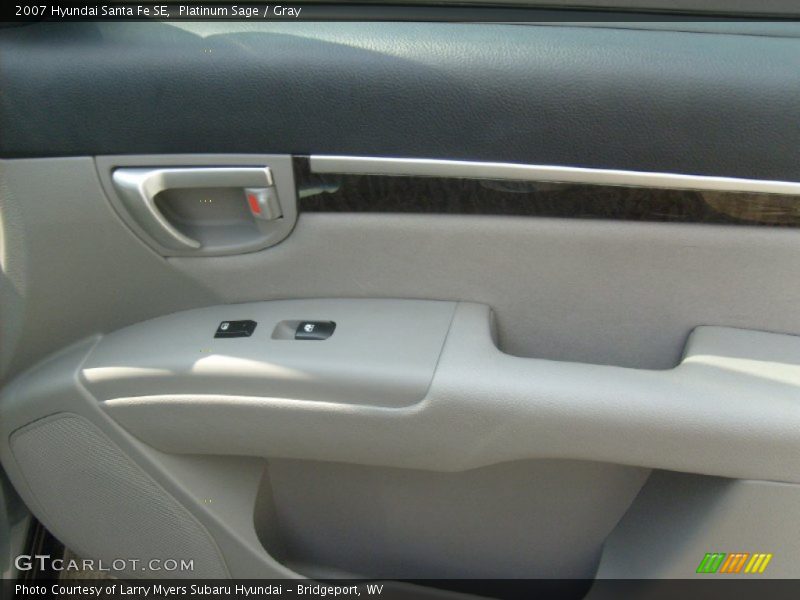 Platinum Sage / Gray 2007 Hyundai Santa Fe SE