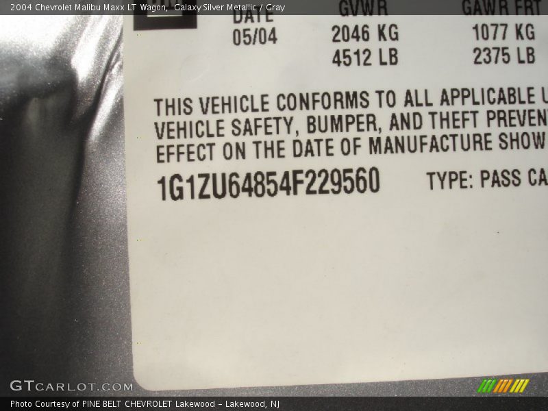 Galaxy Silver Metallic / Gray 2004 Chevrolet Malibu Maxx LT Wagon