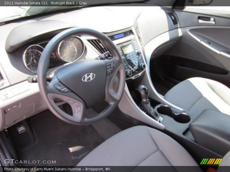 Midnight Black / Gray 2011 Hyundai Sonata GLS