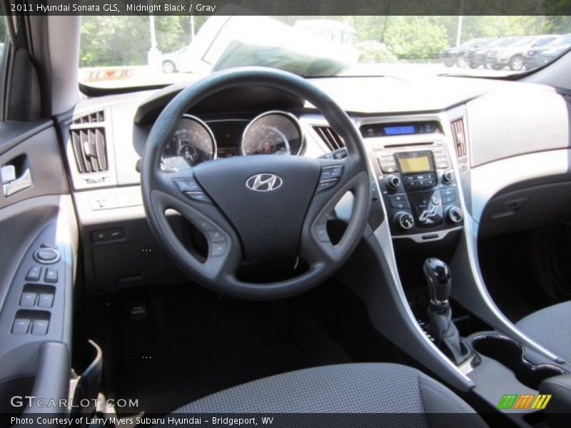 Midnight Black / Gray 2011 Hyundai Sonata GLS
