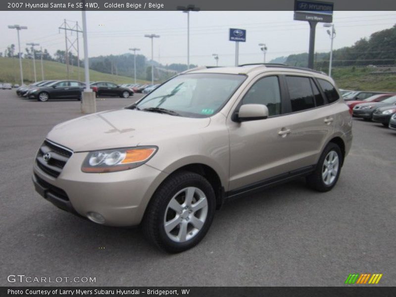 Golden Beige / Beige 2007 Hyundai Santa Fe SE 4WD