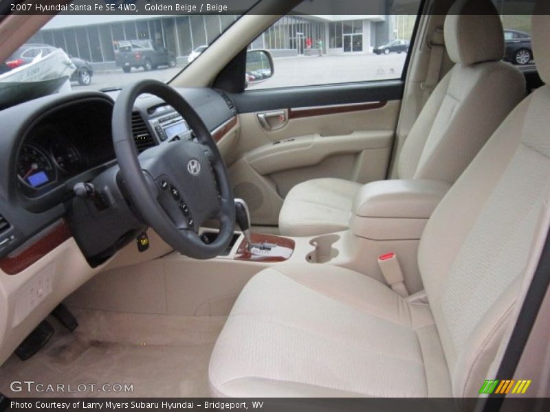 Golden Beige / Beige 2007 Hyundai Santa Fe SE 4WD