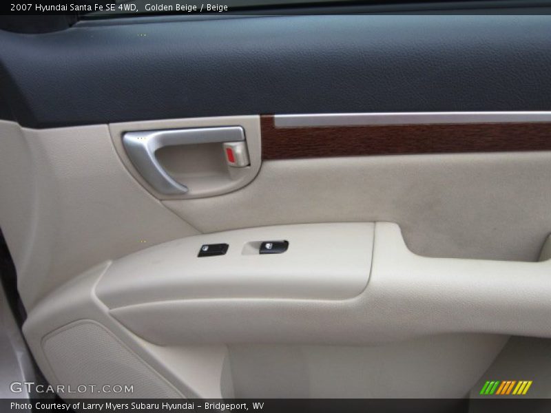 Golden Beige / Beige 2007 Hyundai Santa Fe SE 4WD