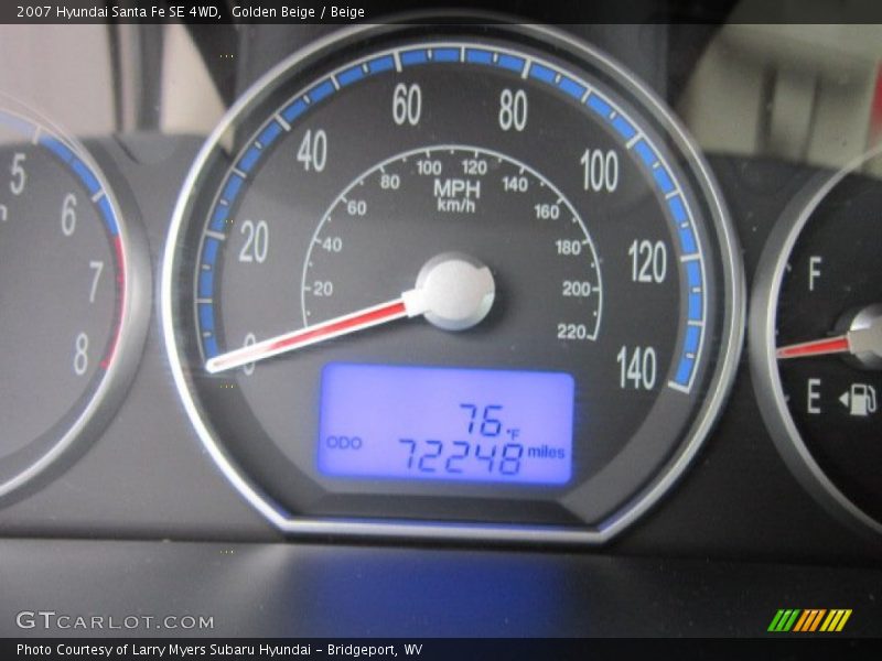 Golden Beige / Beige 2007 Hyundai Santa Fe SE 4WD