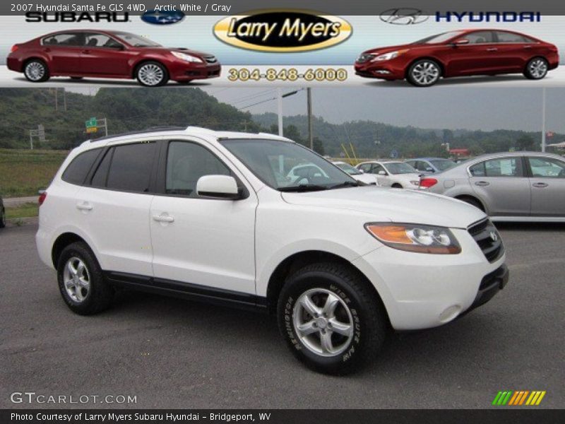 Arctic White / Gray 2007 Hyundai Santa Fe GLS 4WD