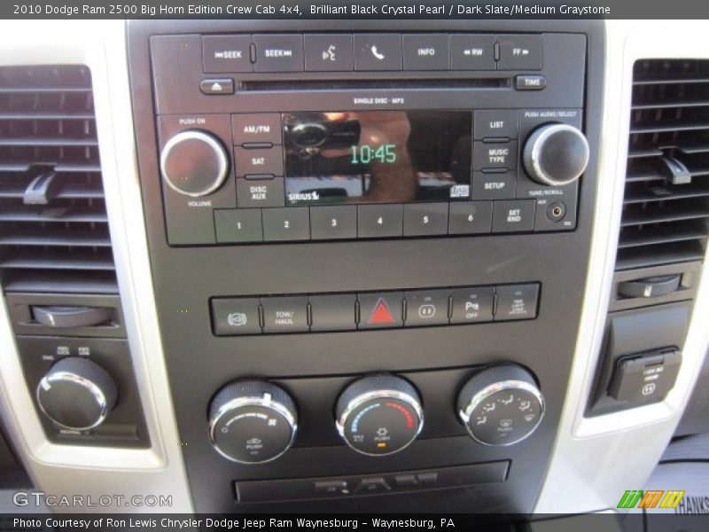 Brilliant Black Crystal Pearl / Dark Slate/Medium Graystone 2010 Dodge Ram 2500 Big Horn Edition Crew Cab 4x4