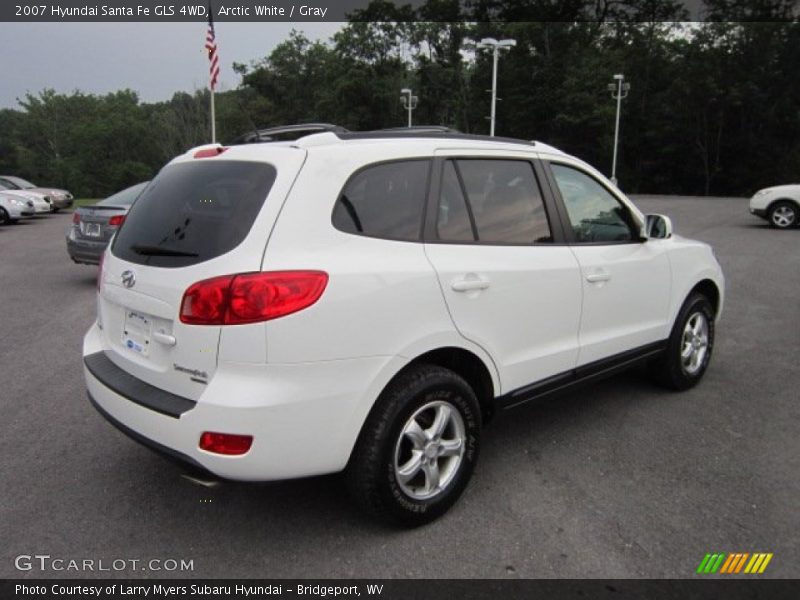 Arctic White / Gray 2007 Hyundai Santa Fe GLS 4WD