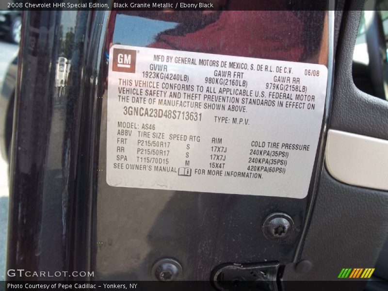 Black Granite Metallic / Ebony Black 2008 Chevrolet HHR Special Edition