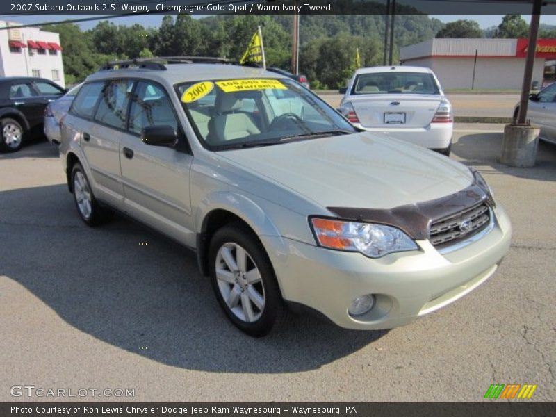 Champagne Gold Opal / Warm Ivory Tweed 2007 Subaru Outback 2.5i Wagon