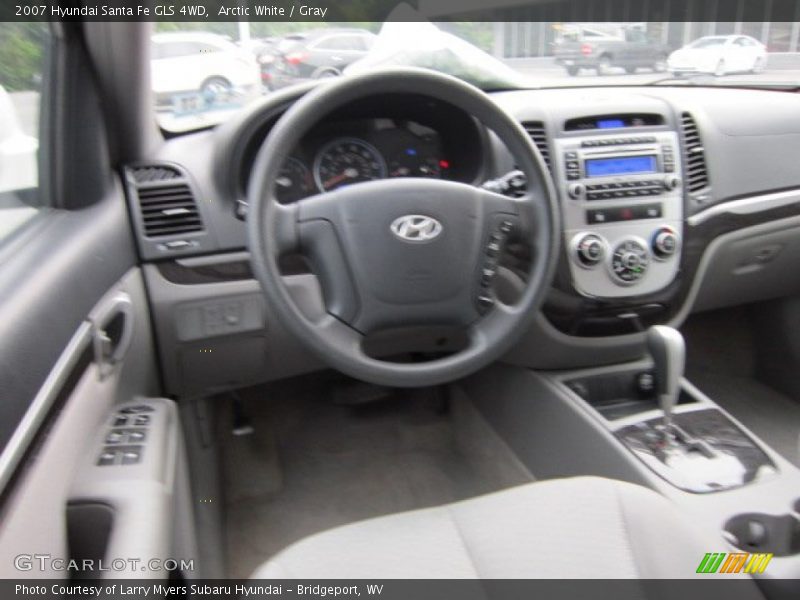 Arctic White / Gray 2007 Hyundai Santa Fe GLS 4WD