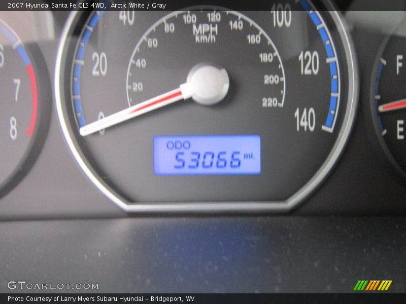 Arctic White / Gray 2007 Hyundai Santa Fe GLS 4WD