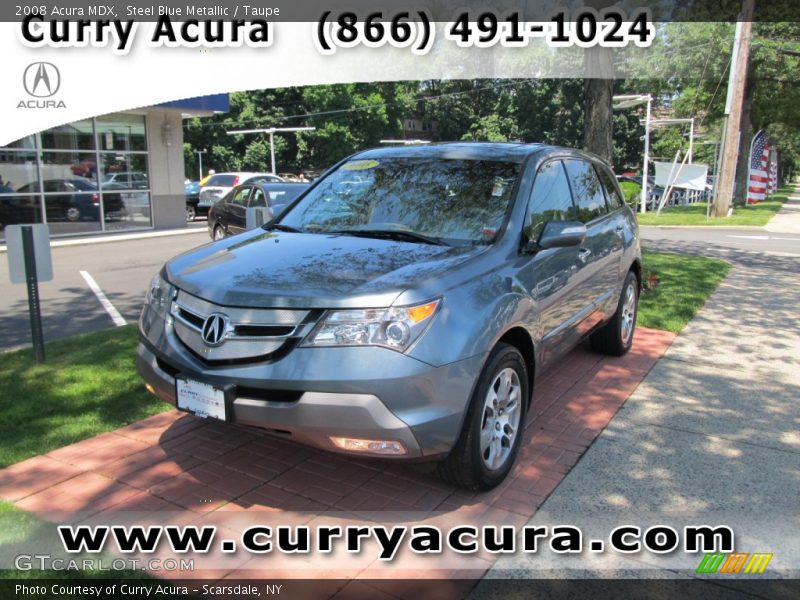 Steel Blue Metallic / Taupe 2008 Acura MDX