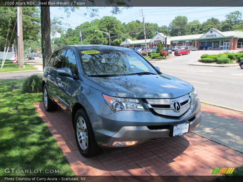 Steel Blue Metallic / Taupe 2008 Acura MDX