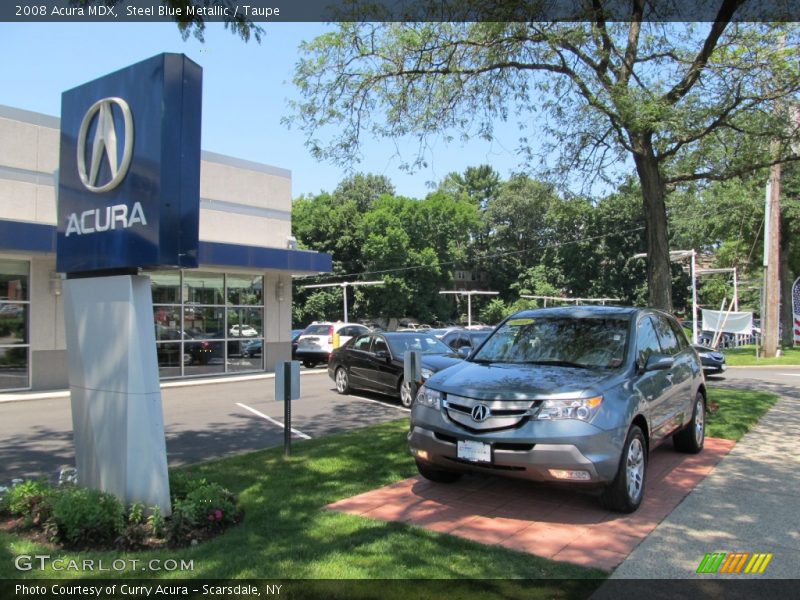 Steel Blue Metallic / Taupe 2008 Acura MDX