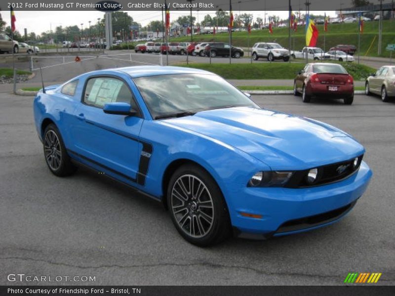 Grabber Blue / Charcoal Black 2012 Ford Mustang GT Premium Coupe