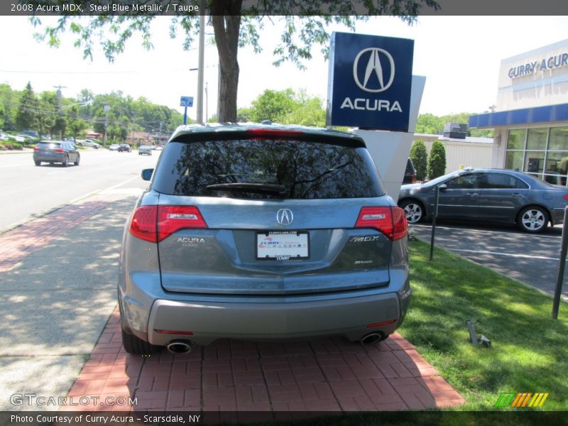 Steel Blue Metallic / Taupe 2008 Acura MDX