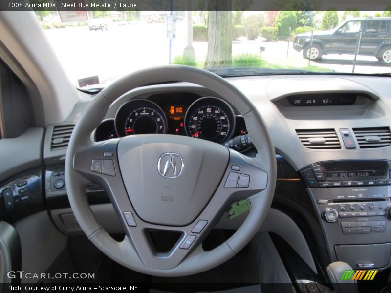 Steel Blue Metallic / Taupe 2008 Acura MDX