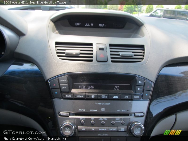 Steel Blue Metallic / Taupe 2008 Acura MDX