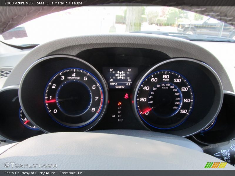 Steel Blue Metallic / Taupe 2008 Acura MDX