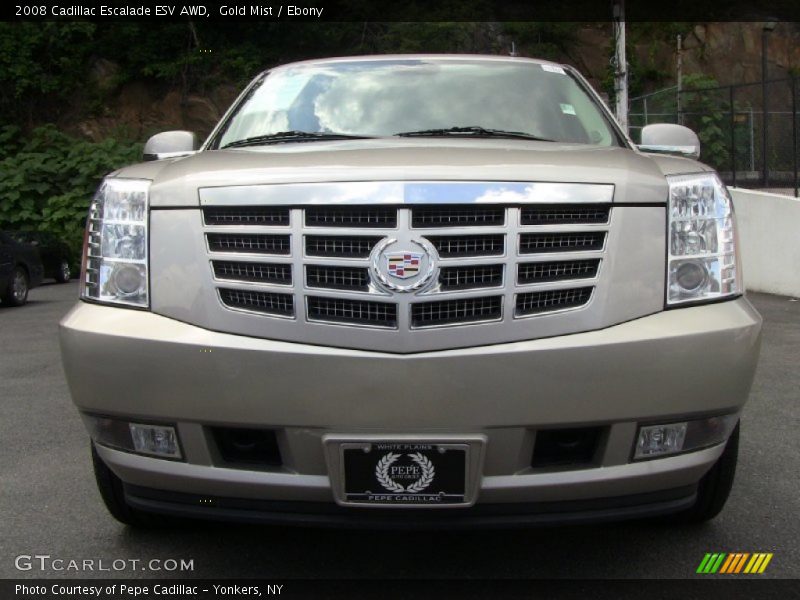 Gold Mist / Ebony 2008 Cadillac Escalade ESV AWD