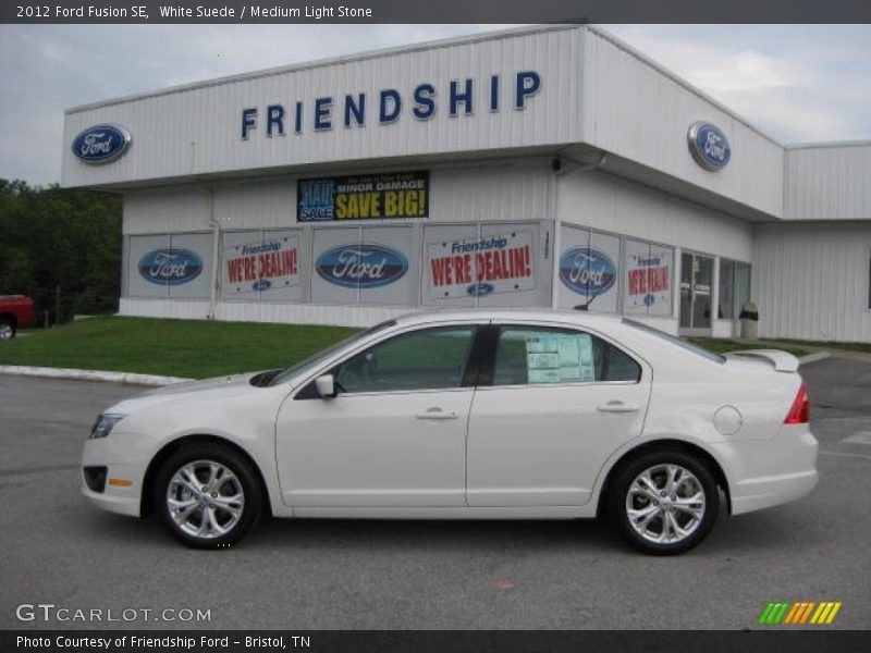 White Suede / Medium Light Stone 2012 Ford Fusion SE