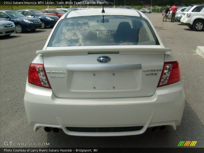 Satin White Pearl / Carbon Black 2011 Subaru Impreza WRX Sedan