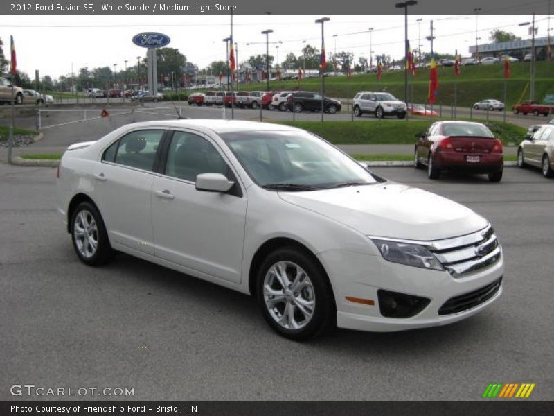 White Suede / Medium Light Stone 2012 Ford Fusion SE