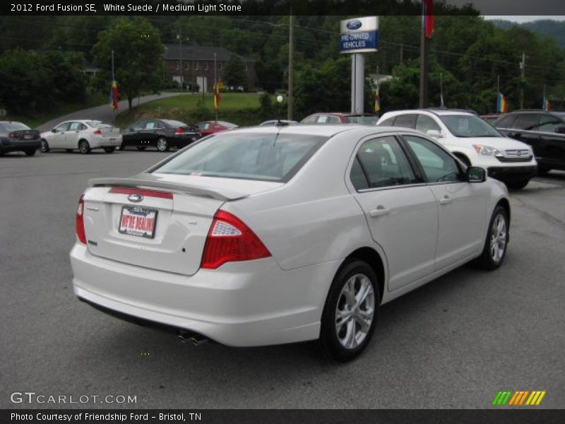 White Suede / Medium Light Stone 2012 Ford Fusion SE