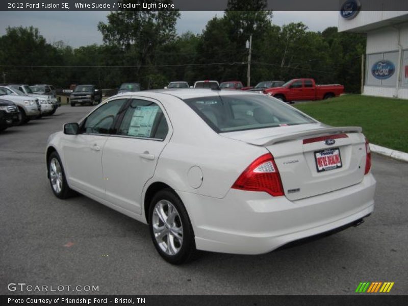 White Suede / Medium Light Stone 2012 Ford Fusion SE