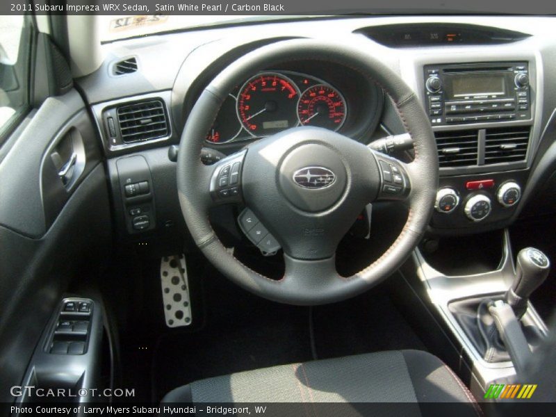 Satin White Pearl / Carbon Black 2011 Subaru Impreza WRX Sedan